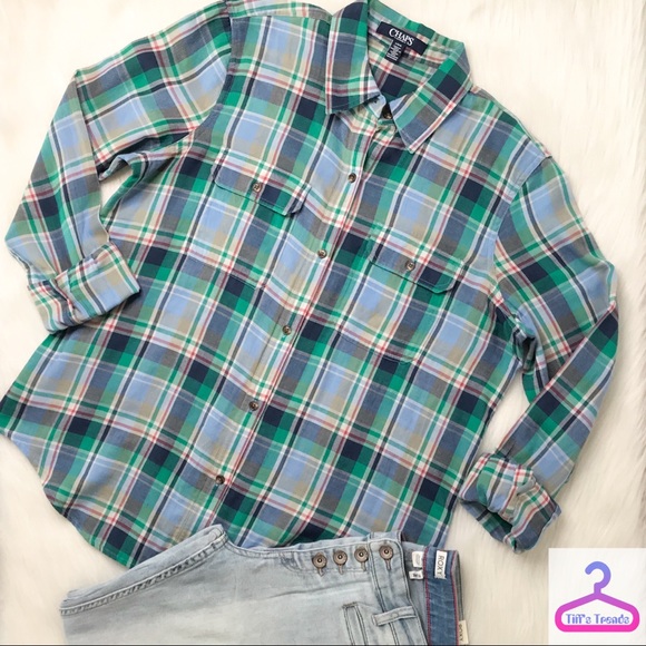 CHAPS SOFT COTTON BUTTON UP SHIRT - Picture 5 of 13